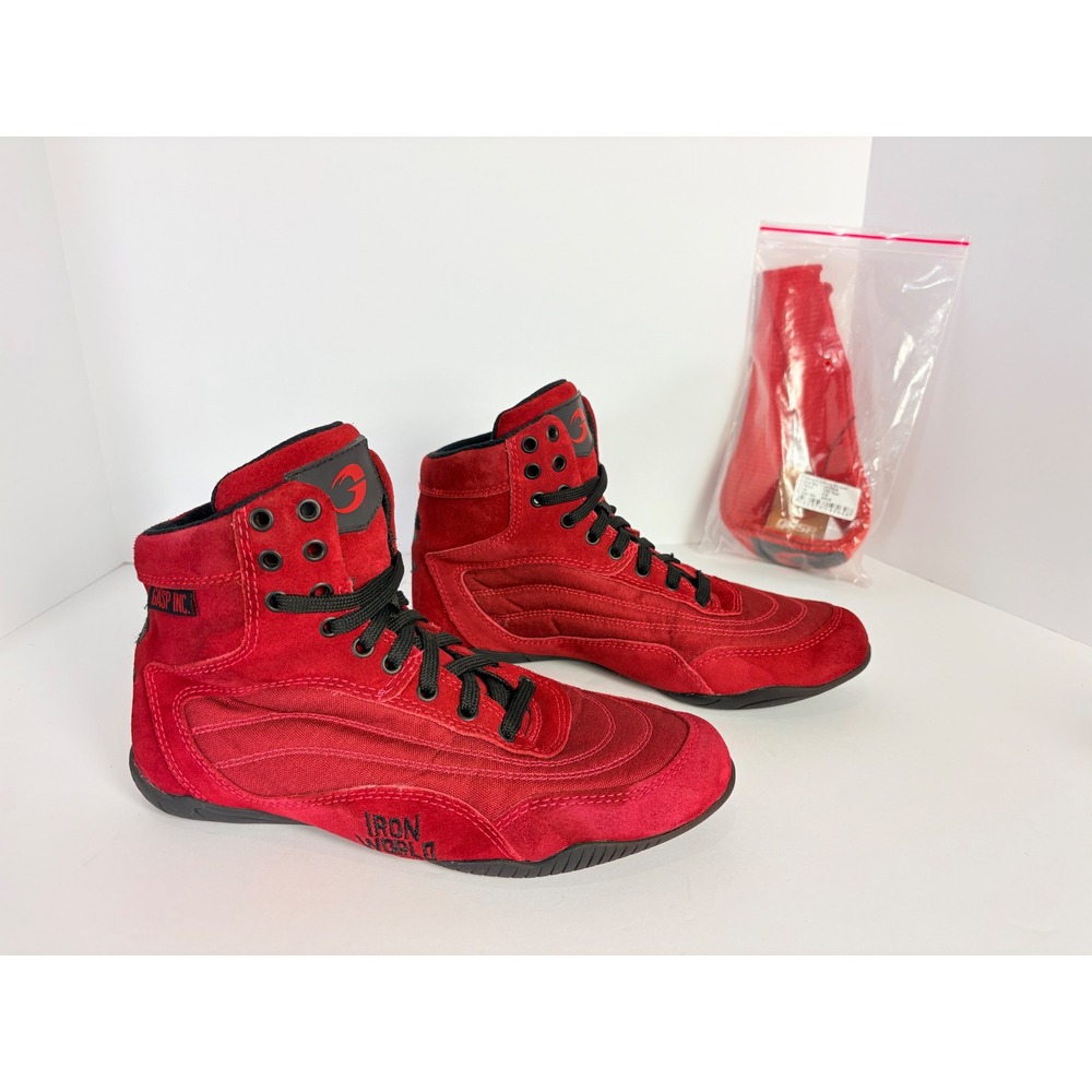 Gasp Red Zeus Thunderbolt V2 High Top Training Shoes Size 8 Bodybuilding Workout